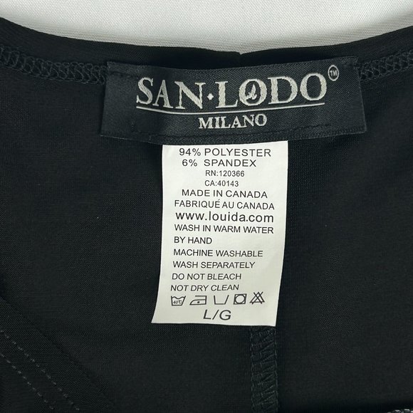 San Lodo Milano Dress Women Large Maxi Geometric Lightweight Scoop Neck Pullover - Picture 14 of 14